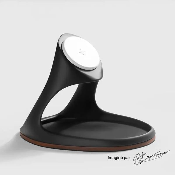 Wireless charger in black by Craft Kitties, sleek design for modern office setups