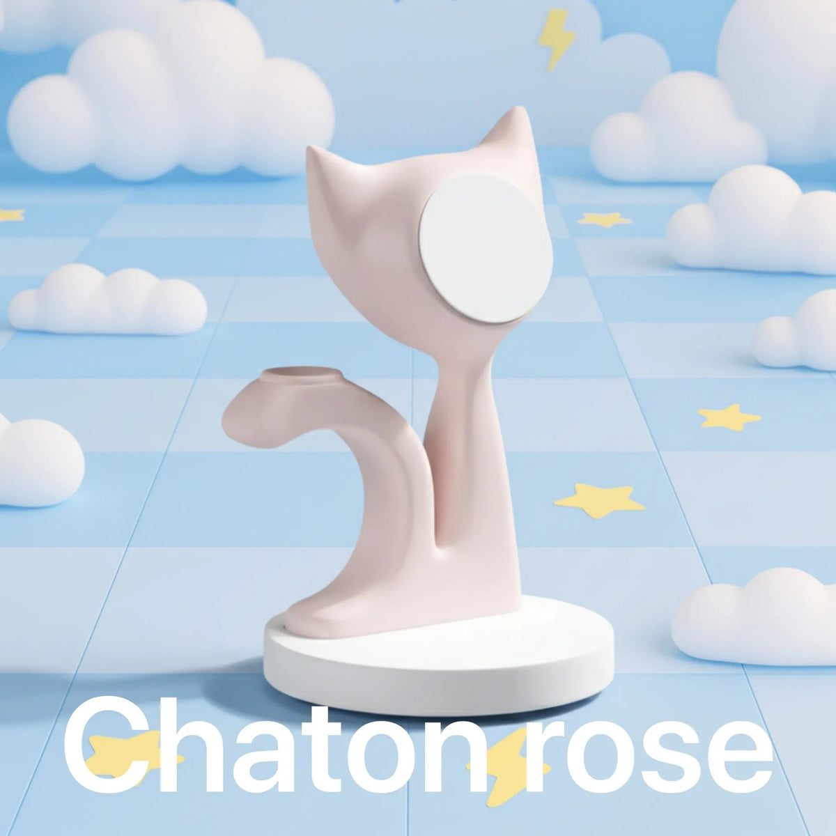 Chargeur 3-En-1 — Chaton Rose