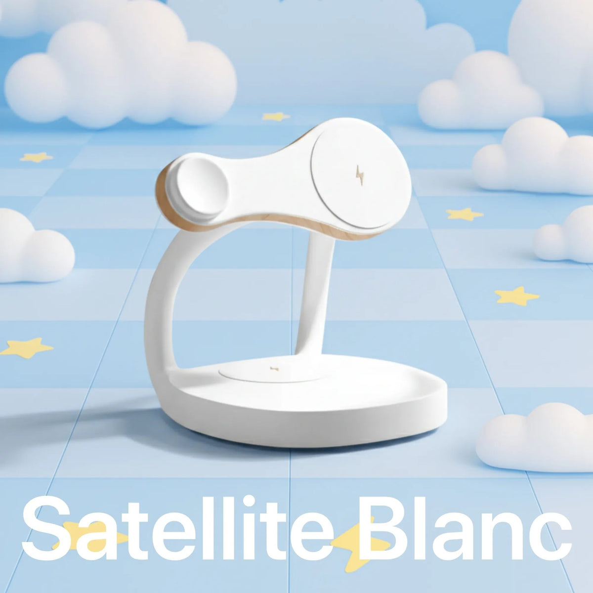 Chargeur 3-En-1 — Satellite Blanc
