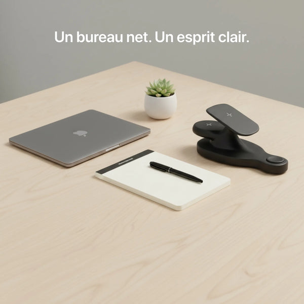 Craft Kittiesfr 3-in-1 charger in sleek black design for efficient office setups