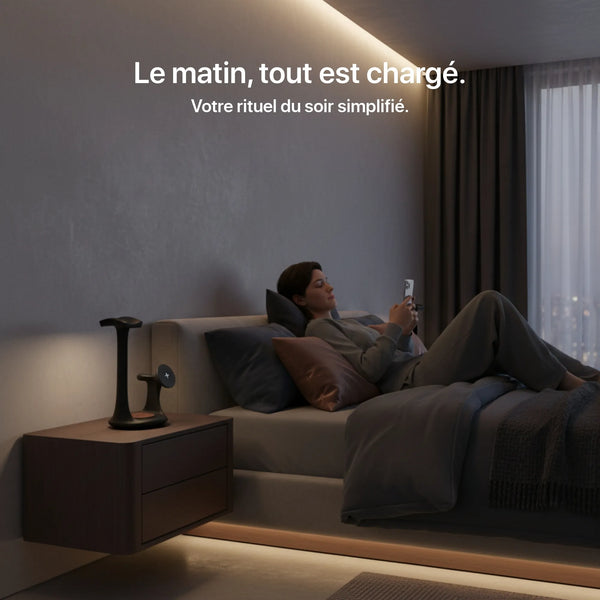 Chargeur 3-en-1 pour casque Craft Kittiesfr en noir, design moderne et fonctionnel pour une utilisation pratique.