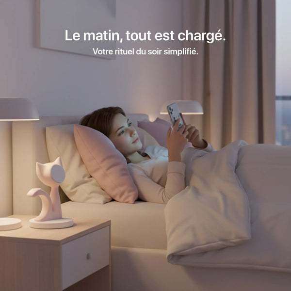 Craft Kittiesfr 3-in-1 charger in pink, featuring multiple device ports and a compact design.