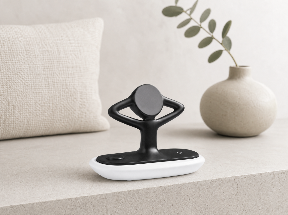 Zen — Le galet sculpté, intérieur minimaliste neutre