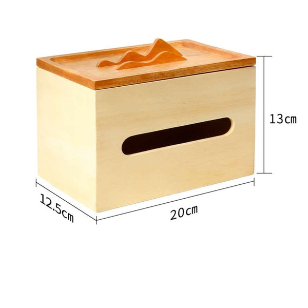 Boîte à Mouchoirs Bois Massif Personnalisable - Chêne et Noyer