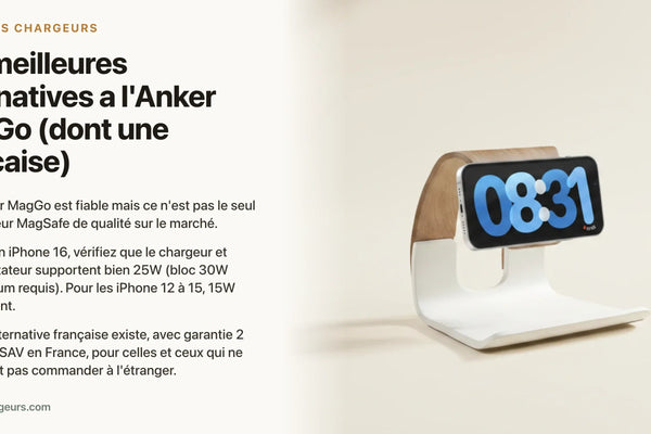 Les meilleures alternatives a l'Anker MagGo (dont une francaise) — chargeur sans fil Les Petits Chargeurs