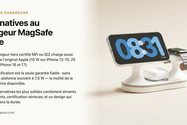 Alternatives au chargeur MagSafe Apple : moins cher sans perdre en qualite — chargeur sans fil Les Petits Chargeurs