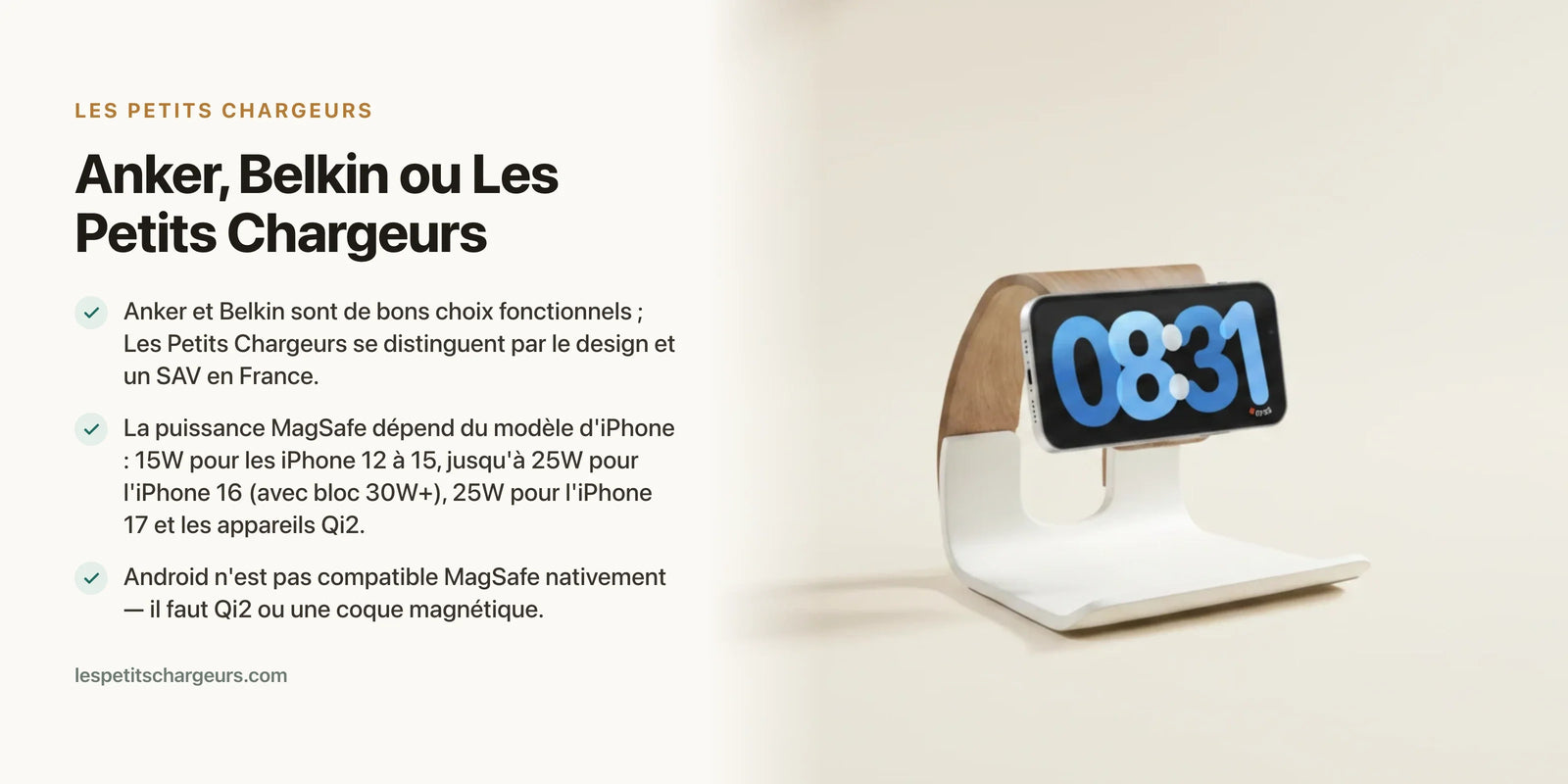 Anker, Belkin ou Les Petits Chargeurs : quel MagSafe pour vous ? — chargeur sans fil Les Petits Chargeurs