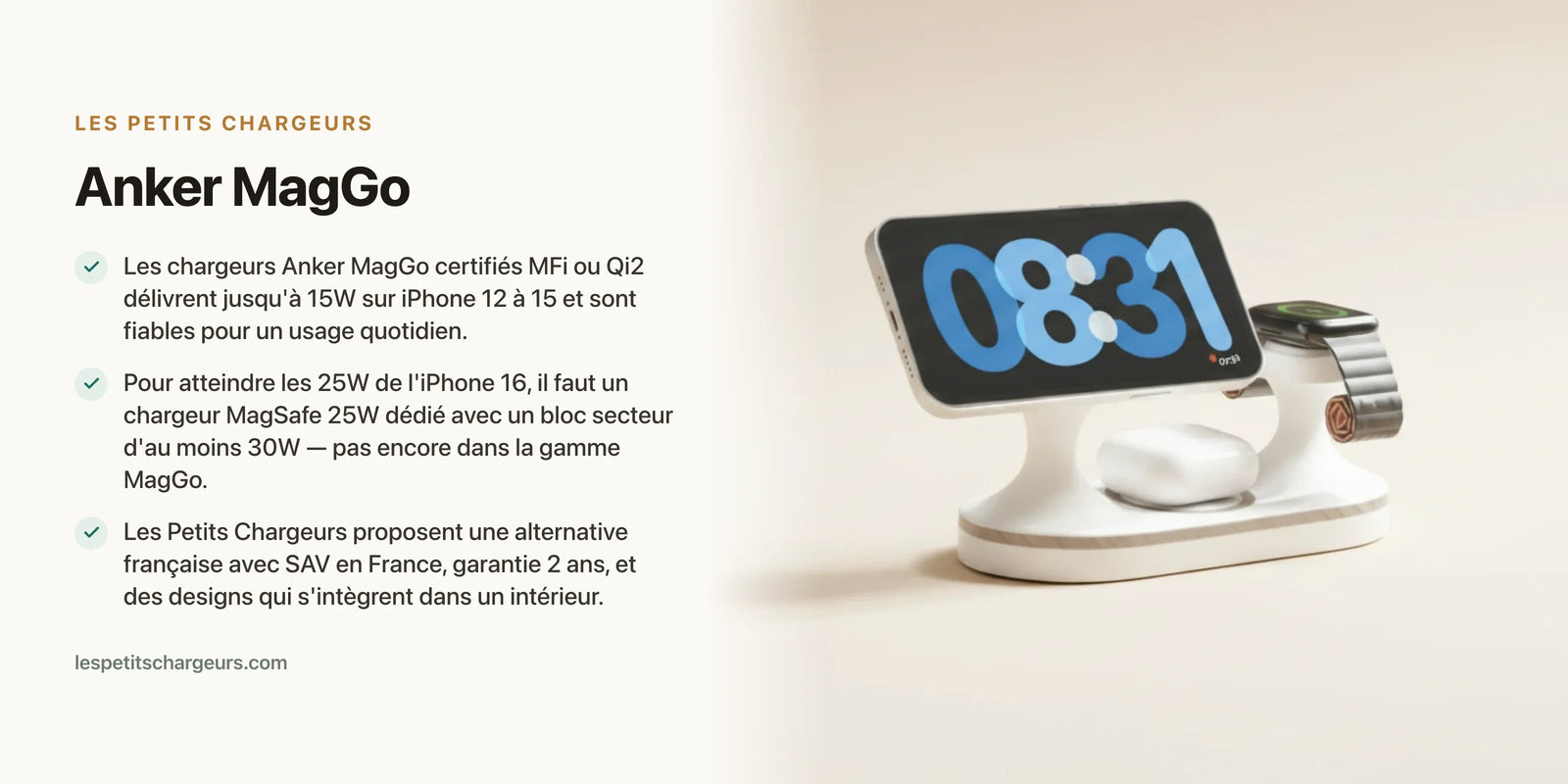 Anker MagGo : notre avis complet (et l'alternative française) — chargeur sans fil Les Petits Chargeurs