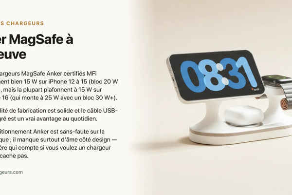 Anker MagSafe à l'épreuve : test, vitesse et verdict — chargeur sans fil Les Petits Chargeurs
