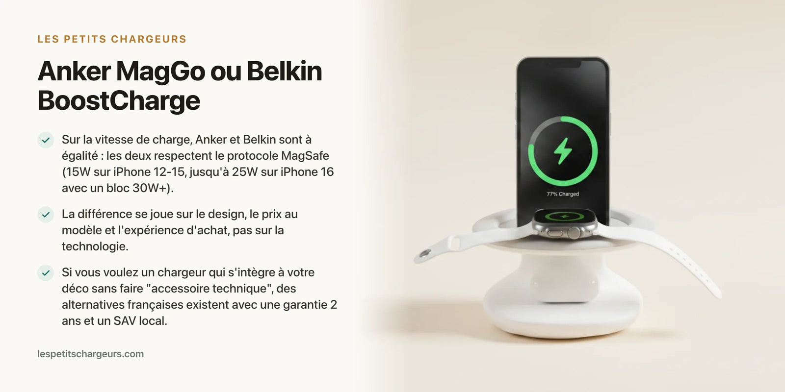 Anker MagGo ou Belkin BoostCharge : quel MagSafe gagne ? — chargeur sans fil Les Petits Chargeurs