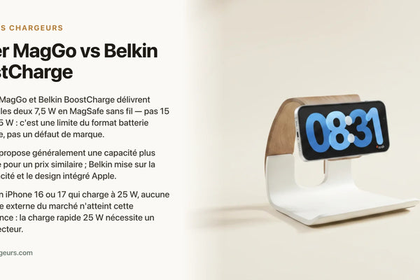 Anker MagGo vs Belkin BoostCharge : quelle batterie MagSafe ? — chargeur sans fil Les Petits Chargeurs