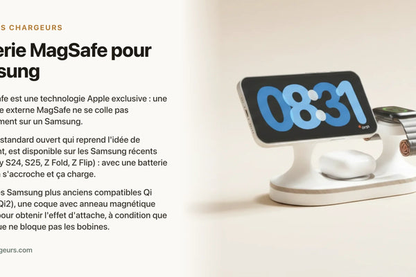 Batterie MagSafe pour Samsung : ce qui marche (et ce qui ne marche pas) — chargeur sans fil Les Petits Chargeurs
