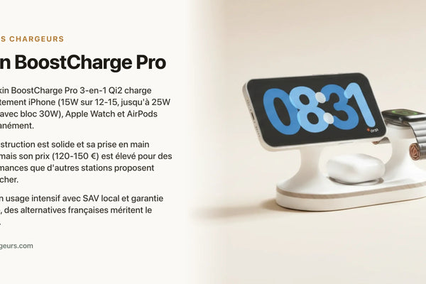 Belkin BoostCharge Pro : avis honnête sur le 3-en-1 Qi2 — chargeur sans fil Les Petits Chargeurs