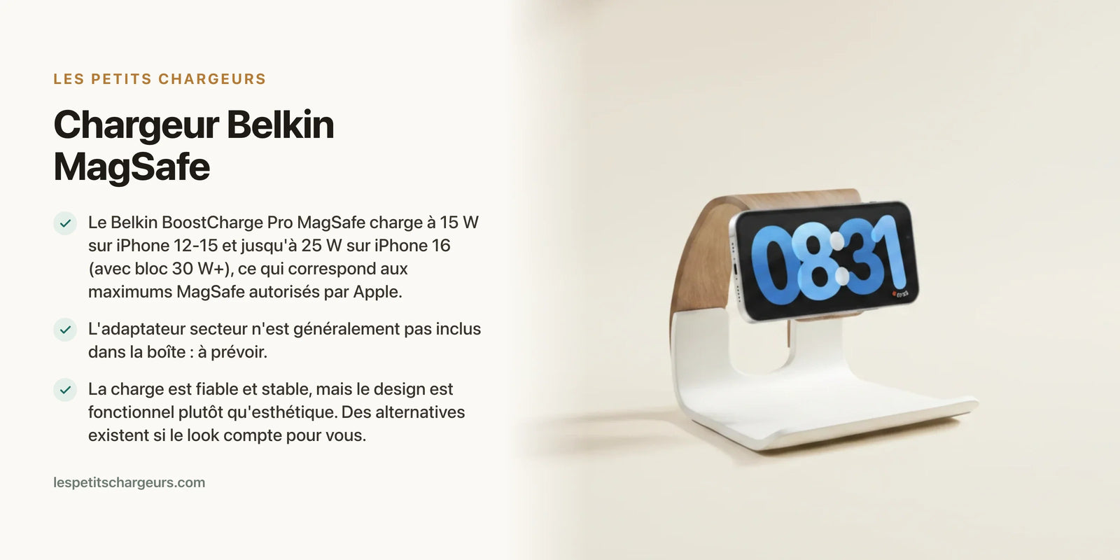 Chargeur Belkin MagSafe : ce qu'il vaut vraiment (test, alternative) — chargeur sans fil Les Petits Chargeurs