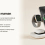 Cadeau pour maman : un chargeur sans fil décoratif pour sa table de nuit — chargeur sans fil Les Petits Chargeurs