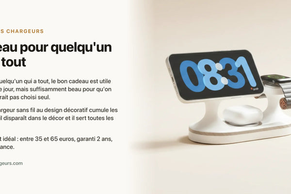 Cadeau pour quelqu'un qui a tout : pourquoi un objet déco-chargeur fait toujours l'effet — chargeur sans fil Les Petits Chargeurs