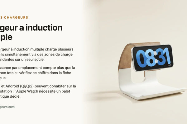 Chargeur a induction multiple : plusieurs telephones en meme temps — chargeur sans fil Les Petits Chargeurs