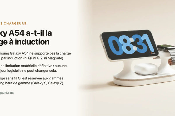 Galaxy A54 a-t-il la charge à induction ? (et MagSafe) — chargeur sans fil Les Petits Chargeurs