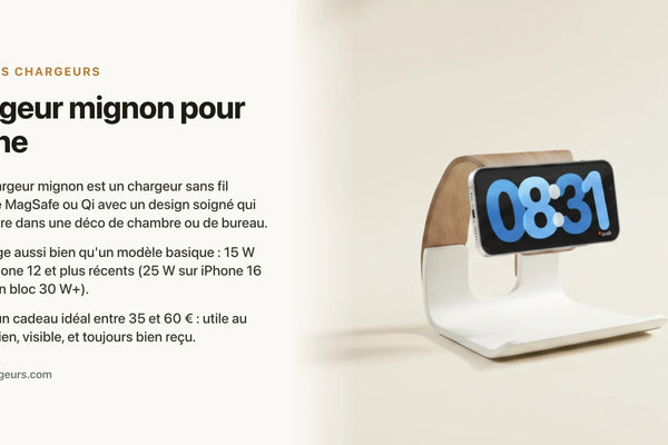 Chargeur mignon pour iPhone : les modèles déco qui changent tout dans une chambre — chargeur sans fil Les Petits Chargeurs