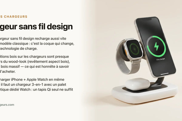 Chargeur sans fil design : objet deco et recharge sur bureau/chevet — chargeur sans fil Les Petits Chargeurs