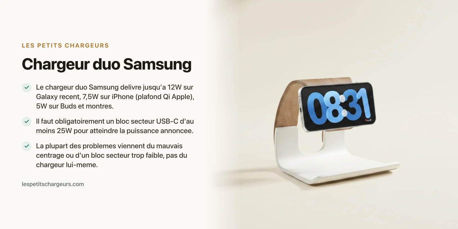 Chargeur duo Samsung : mode d'emploi et resolution des problemes — chargeur sans fil Les Petits Chargeurs