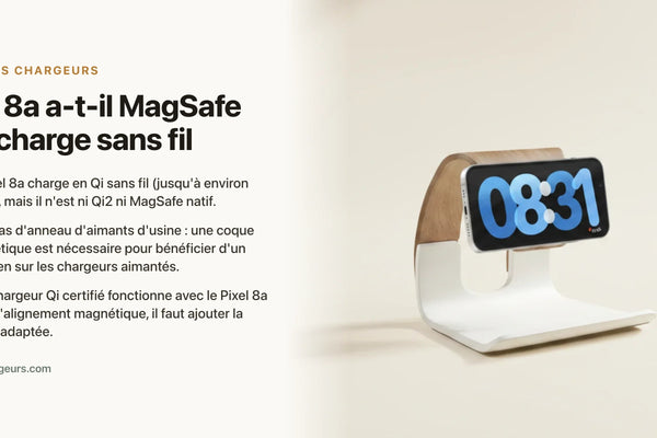 Pixel 8a a-t-il MagSafe et la charge sans fil ? Qi et coque — chargeur sans fil Les Petits Chargeurs