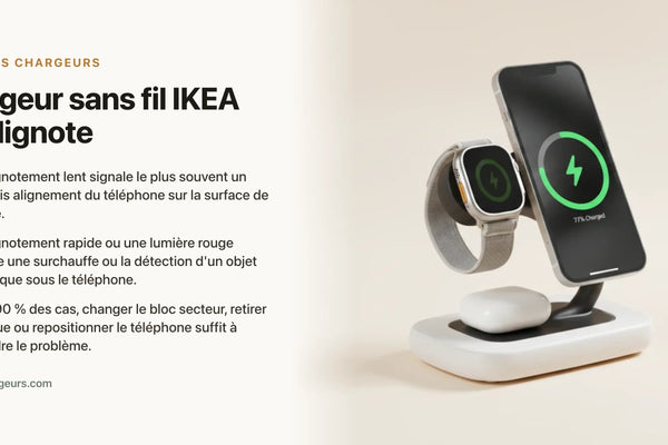 Chargeur sans fil IKEA qui clignote : signification et solutions — chargeur sans fil Les Petits Chargeurs