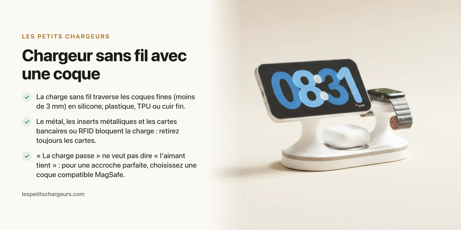 Chargeur sans fil avec une coque — chargeur sans fil Les Petits Chargeurs