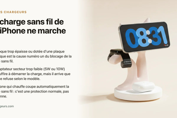 La recharge sans fil de mon iPhone ne marche plus : causes et solutions — chargeur sans fil Les Petits Chargeurs