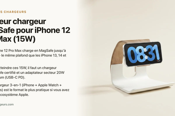 Meilleur chargeur MagSafe pour iPhone 12 Pro Max (15W) — chargeur sans fil Les Petits Chargeurs