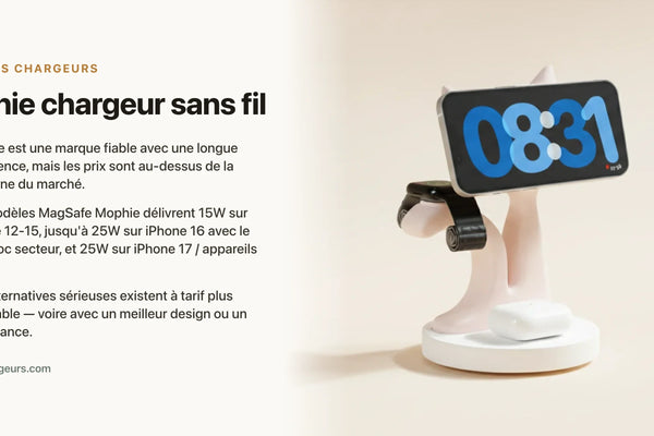 Mophie chargeur sans fil : avis sur une marque historique — chargeur sans fil Les Petits Chargeurs