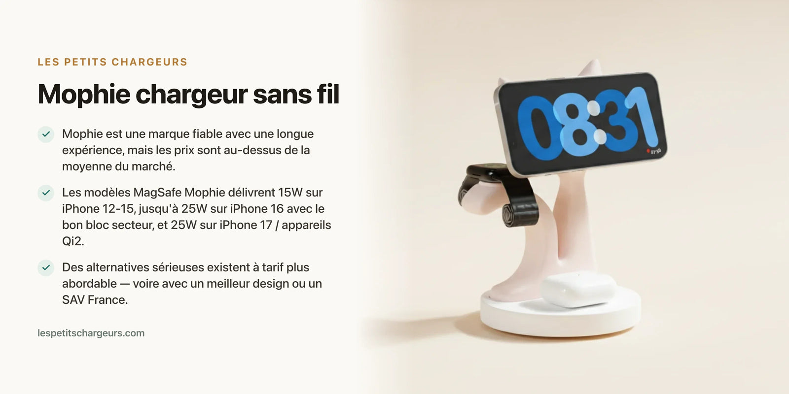 Mophie chargeur sans fil : avis sur une marque historique — chargeur sans fil Les Petits Chargeurs