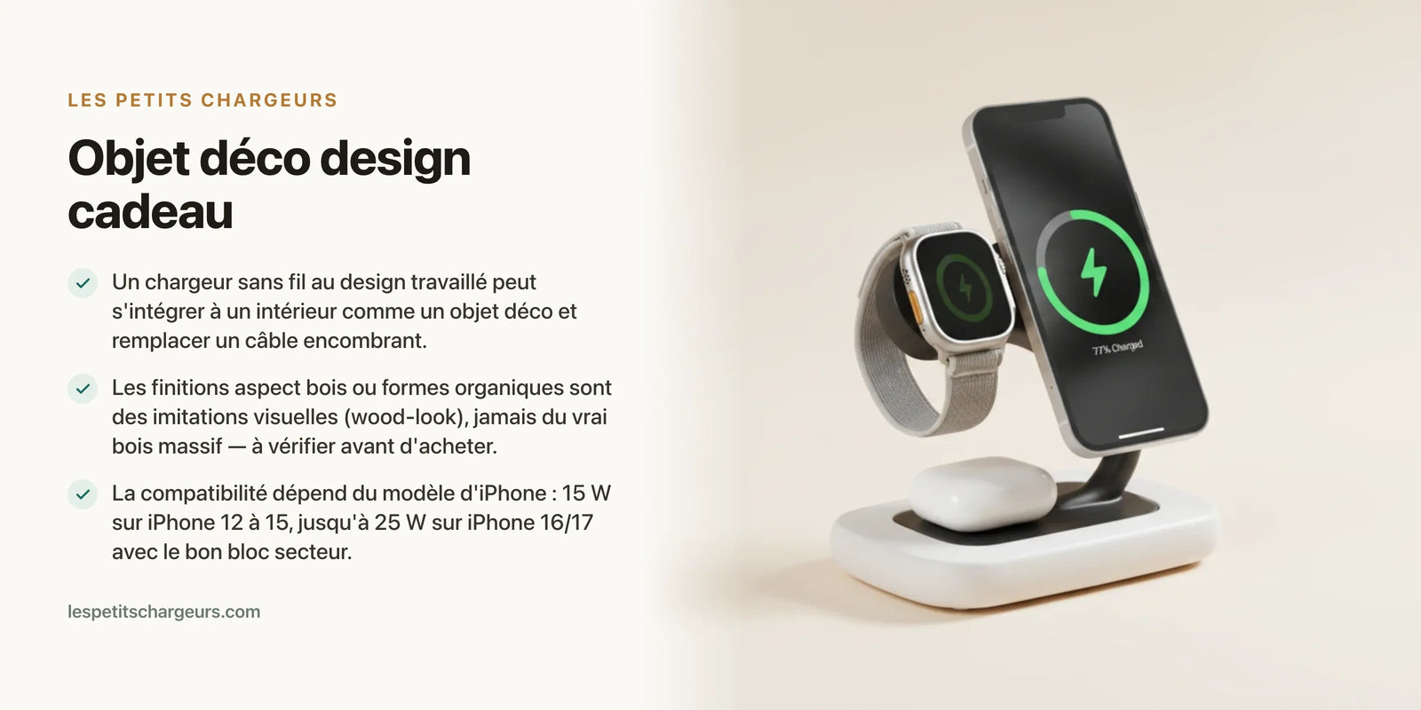 Objet déco design cadeau : quand le chargeur sans fil devient pièce de collection — chargeur sans fil Les Petits Chargeurs