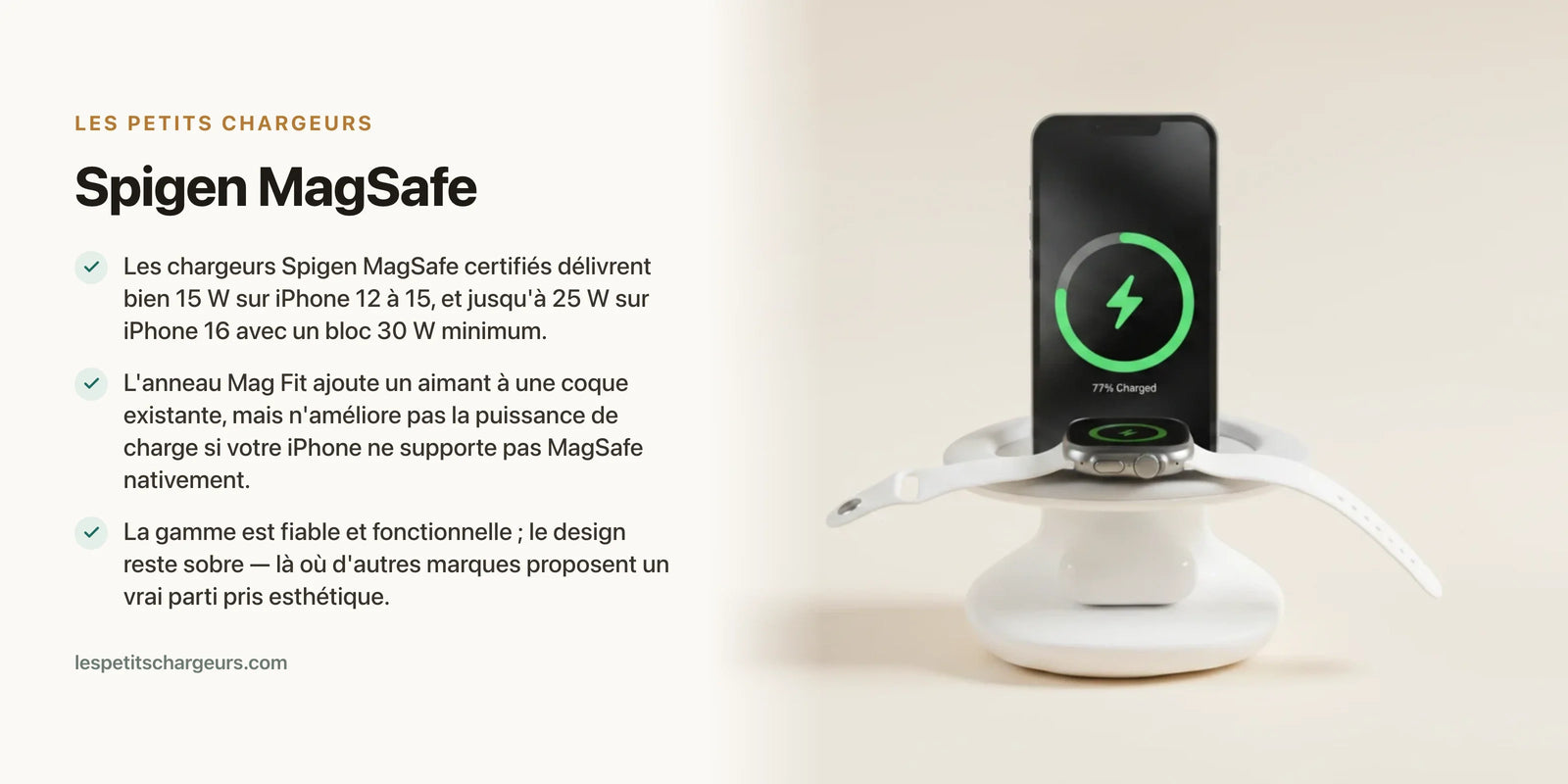 Spigen MagSafe : chargeurs, supports et anneaux au crible — chargeur sans fil Les Petits Chargeurs