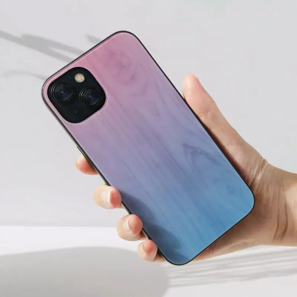 Coque MagSafe dégradé rose et bleu pour iPhone 16, protection magnétique et anti-choc, accessoire élégant d'Accessoire.