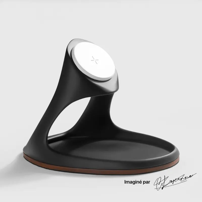 Wireless charger in black by Craft Kitties, sleek design for modern office setups
