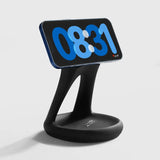 Dark exotic wood wireless charger by Craft Kitties, showcasing premium ebony craftsmanship and luxury finish.