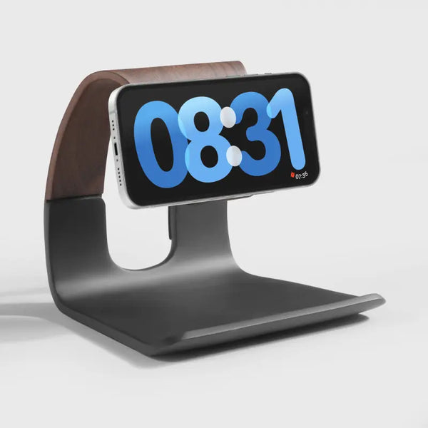 Modern black wireless charger and desk organizer by Craft Kittiesfr for enhanced productivity