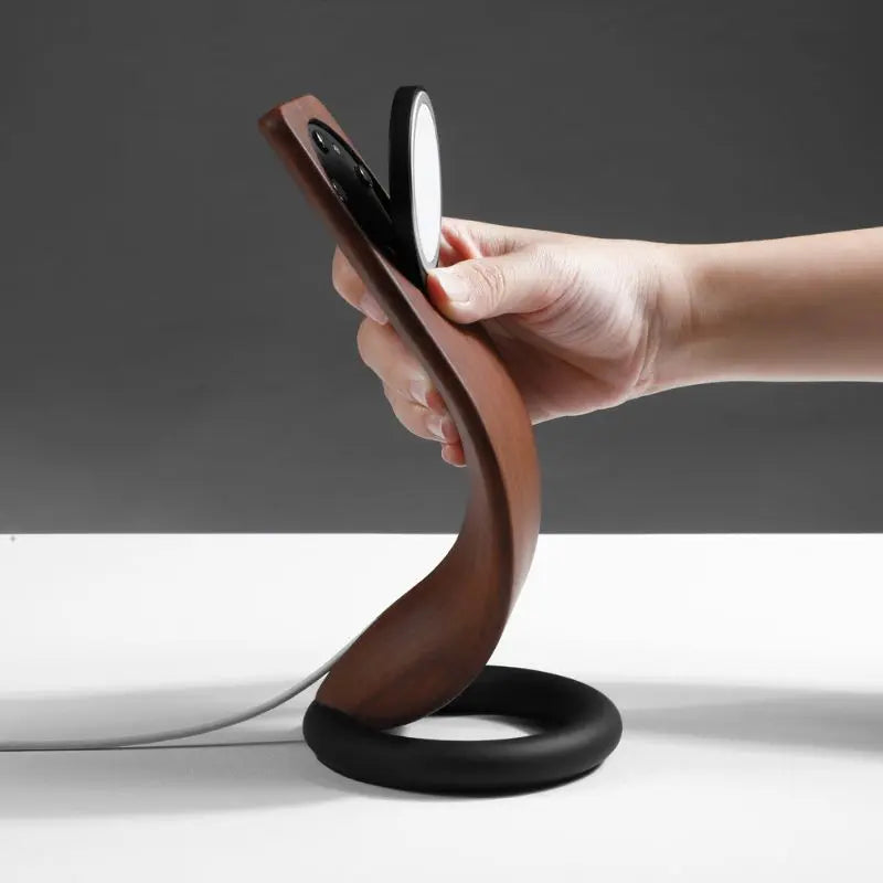 Support Cobra MagSafe en Bois - Station de Charge Téléphone