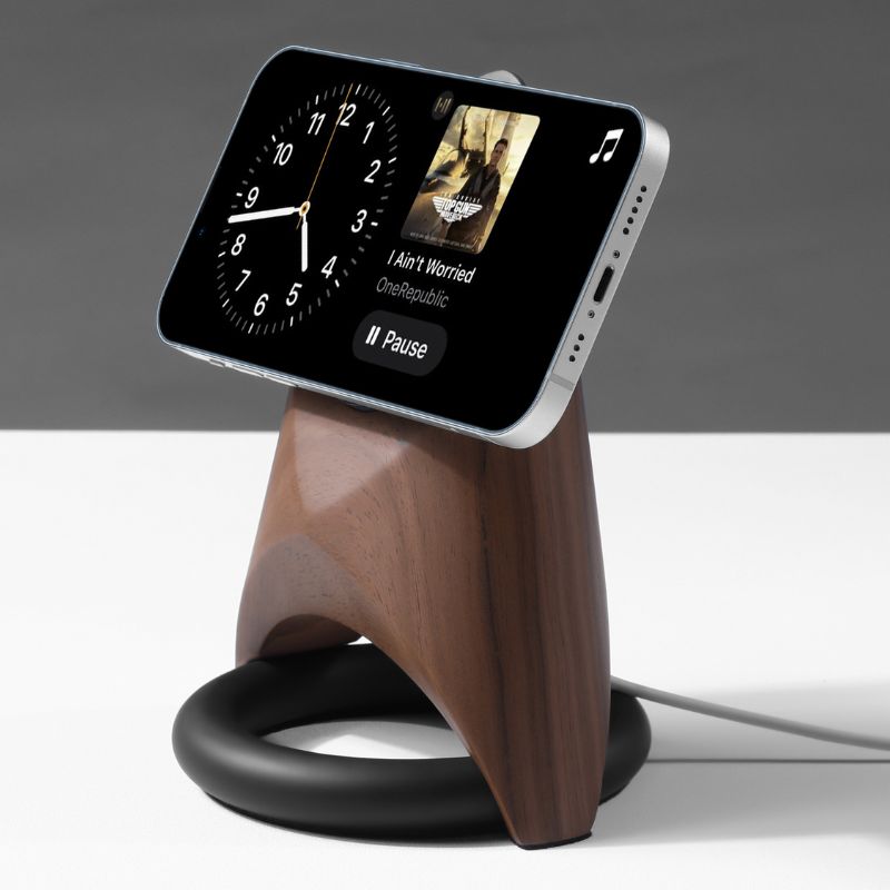 Support Fusée MagSafe en Bois - Station de Charge Verticale