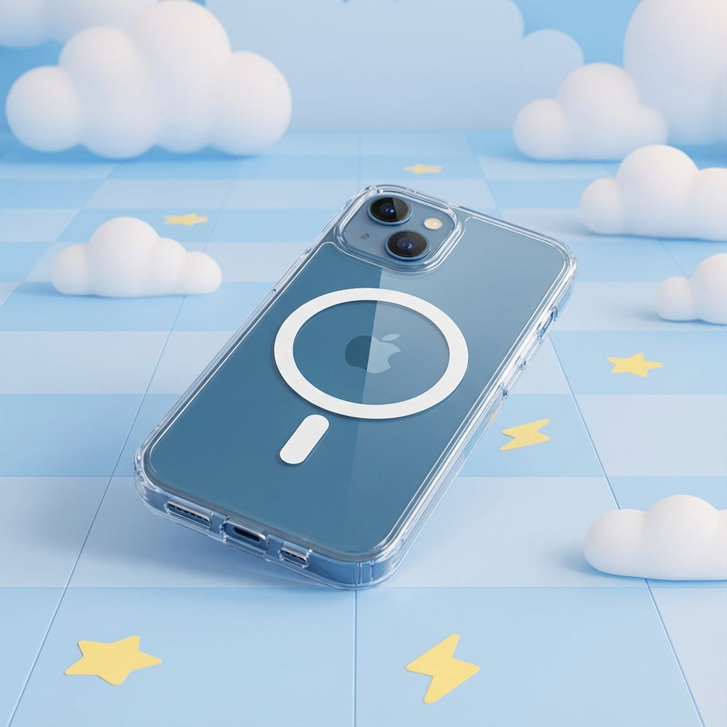 Coque MagSafe Transparente (Fixation Garantie)