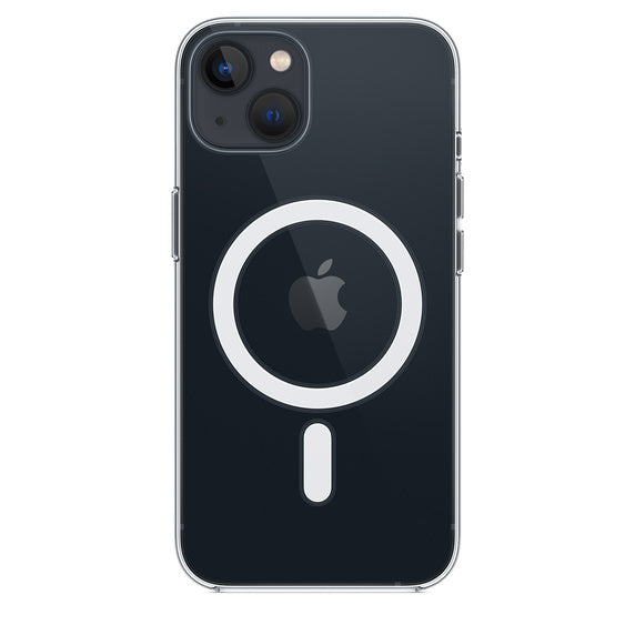 Transparent MagSafe case for iPhone with magnetic wireless charging compatibility, designed by Accessoire.
