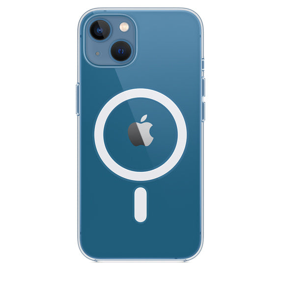 Coque MagSafe transparente pour iPhone, protection magnétique sans fil, anti-choc, finition claire.