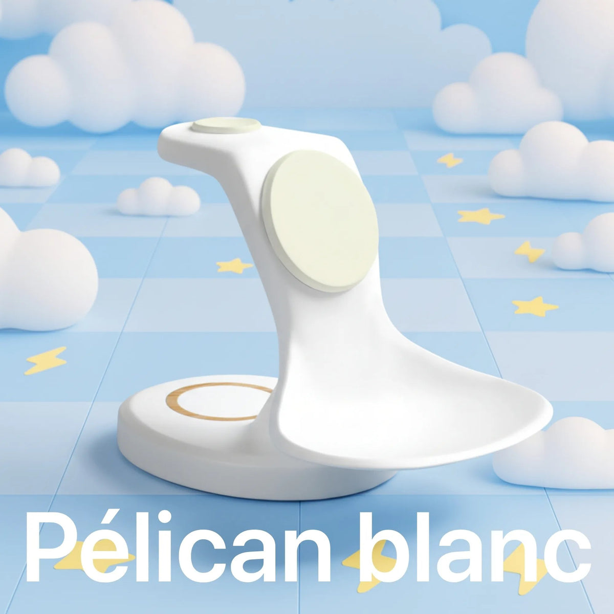 Chargeur 3-En-1 — Pélican Blanc