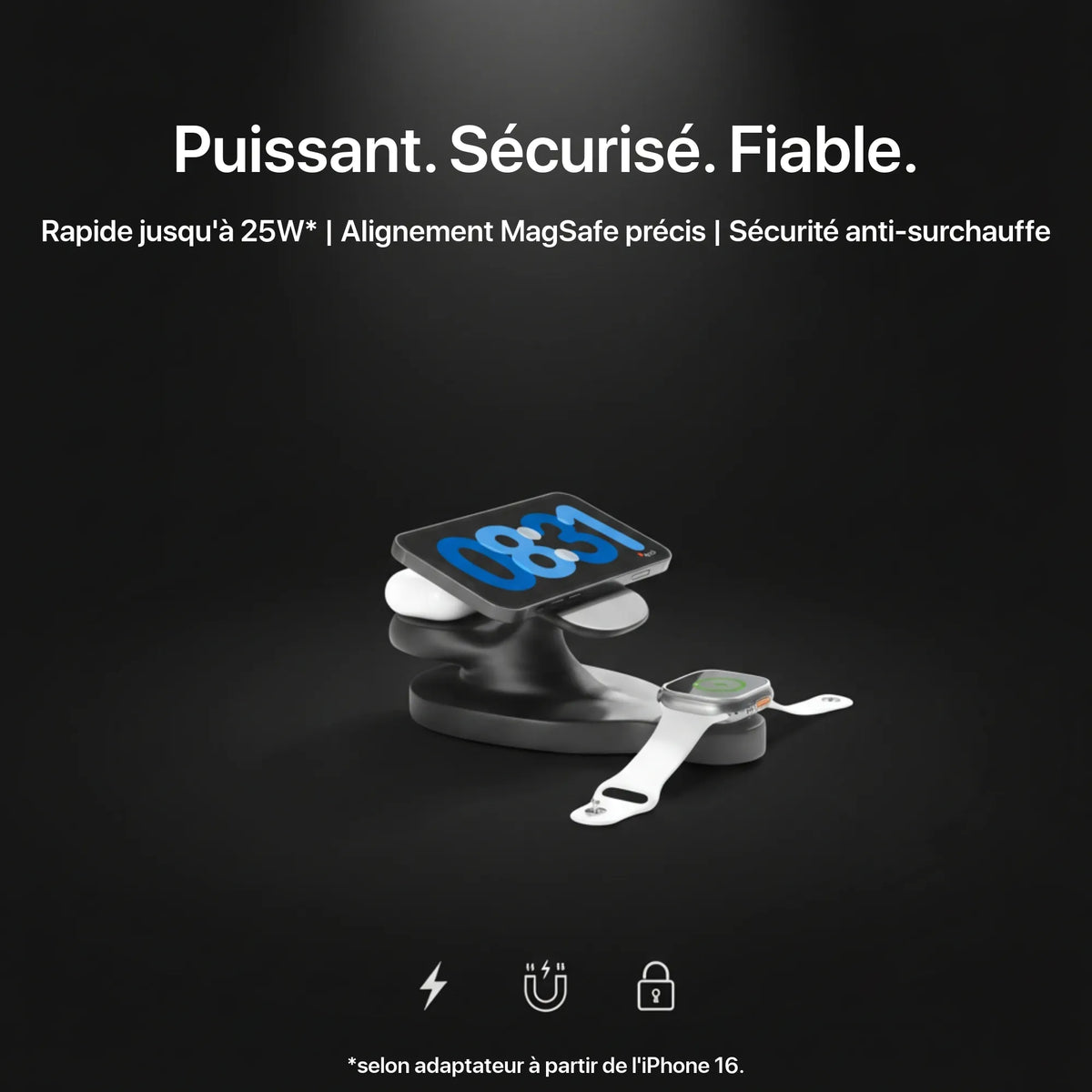 Chargeur Sans Fil Le Voyageur - 5V/9V 3A Charge Rapide