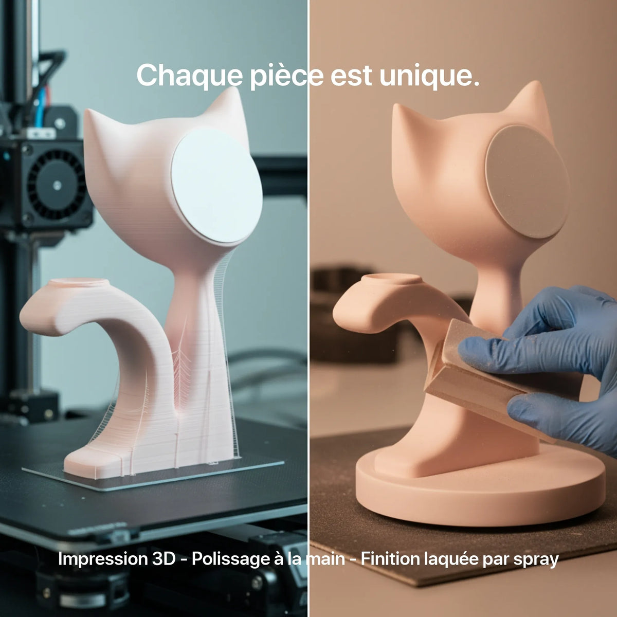Chargeur Sans Fil Chaton - Station de Charge Rapide 5V-9V
