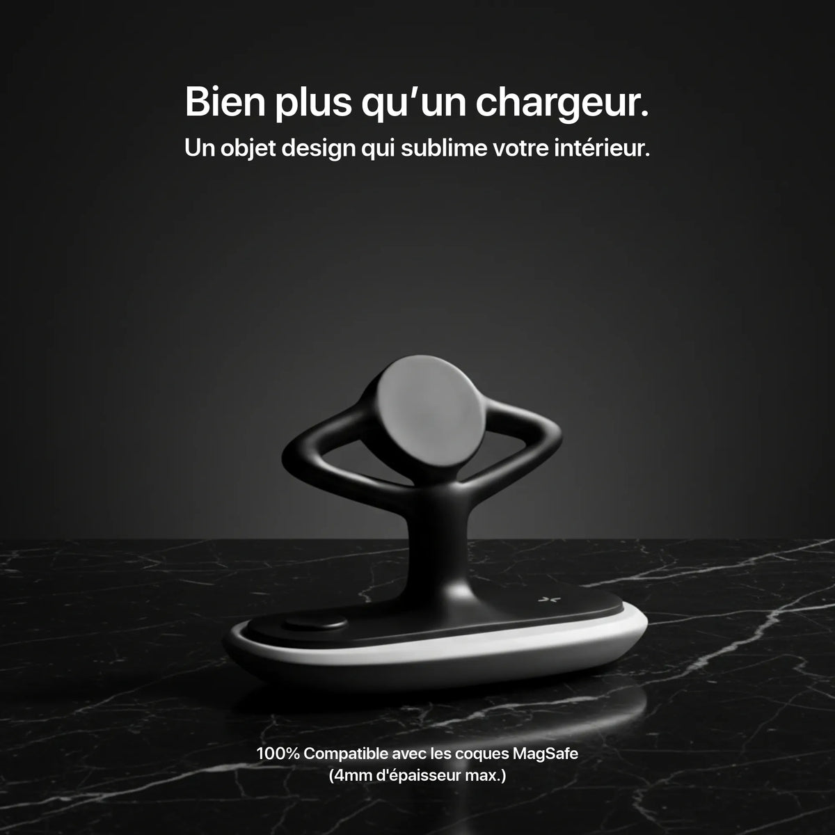 White Craft Kitties 3-in-1 charger for phones and accessories, compact design for office setups