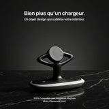White Craft Kitties 3-in-1 charger for phones and accessories, compact design for office setups
