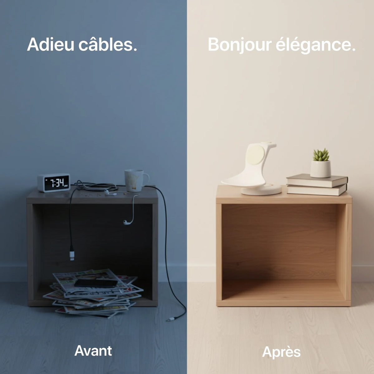 Craft Kittiesfr Pélican 3-in-1 charger in sleek design, compact and stylish, enhances desk organization.
