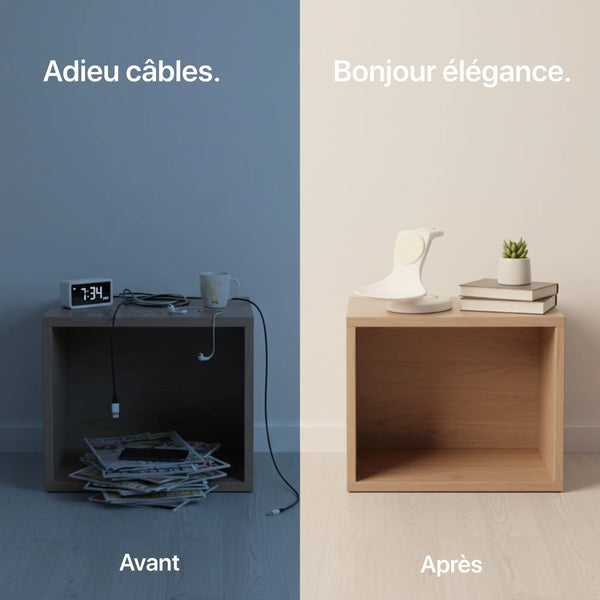 Craft Kittiesfr Pélican 3-in-1 charger in sleek design, compact and stylish, enhances desk organization.